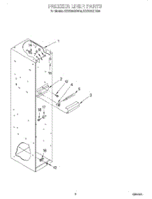 03 - Freezer Liner parts for Kitchenaid Refrigerator KSSS36QDX04 from AppliancePartsPros.com