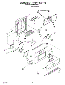 12 - Dispenser And Front Parts parts for Kitchenaid Refrigerator KSSP48QMS02 from AppliancePartsPros.com