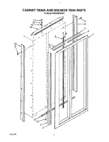 03 - Cabinet Trims And Breaker Trim parts for Kitchenaid Refrigerator KSSS48DWW01 from AppliancePartsPros.com