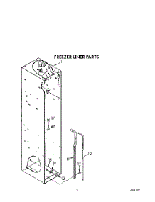 04 - Freezer Liner parts for Kitchenaid Refrigerator KSSS48DWW01 from AppliancePartsPros.com