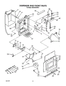 13 - Dispenser And Front parts for Kitchenaid Refrigerator KSSS48DWW01 from AppliancePartsPros.com