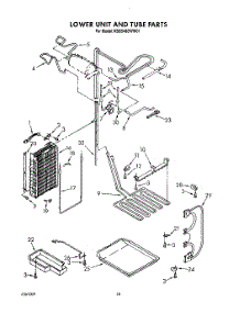 15 - Lower Unit And Tube parts for Kitchenaid Refrigerator KSSS48DWW01 from AppliancePartsPros.com