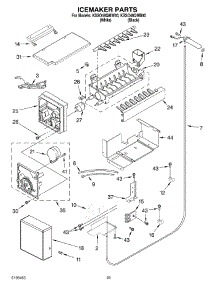 15 - Icemaker Parts parts for Kitchenaid Refrigerator KSSO48QMB00 from AppliancePartsPros.com