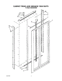 02 - Cabinet Trims And Breaker Trim parts for Kitchenaid Refrigerator KSSS36DWW00 from AppliancePartsPros.com