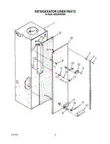 04 - Refrigerator Liner parts for Kitchenaid Refrigerator KSSS36DWW00 from AppliancePartsPros.com