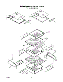 08 - Refrigerator Shelf parts for Kitchenaid Refrigerator KSSS36DWW00 from AppliancePartsPros.com