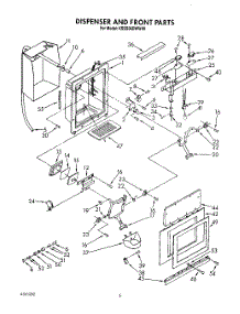12 - Dispenser And Front parts for Kitchenaid Refrigerator KSSS36DWW00 from AppliancePartsPros.com