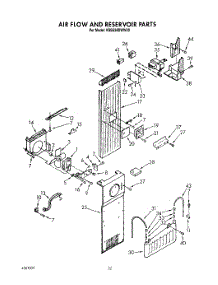 15 - Air Flow And Reservoir parts for Kitchenaid Refrigerator KSSS36DWW00 from AppliancePartsPros.com
