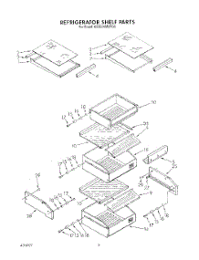 06 - Refrigerator Shelf parts for Kitchenaid Refrigerator KSSS36MWX00 from AppliancePartsPros.com