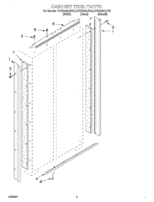 02 - Cabinet Trim parts for Kitchenaid Refrigerator KSSS36QJT00 from AppliancePartsPros.com