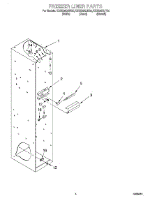 03 - Freezer Liner parts for Kitchenaid Refrigerator KSSS36QJT00 from AppliancePartsPros.com