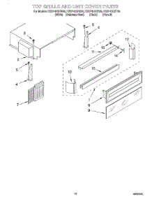 09 - Top Grille And Unit Cover parts for Kitchenaid Refrigerator KSSP42QHW00 from AppliancePartsPros.com