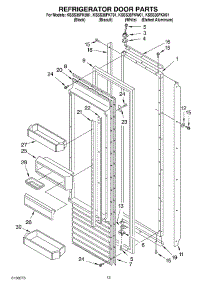 09 - Refrigerator Door parts for Kitchenaid Refrigerator KSSS36FKX01 from AppliancePartsPros.com