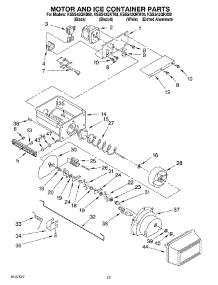 09 - Motor And Ice Container parts for Kitchenaid Refrigerator KSSS42QKX00 from AppliancePartsPros.com