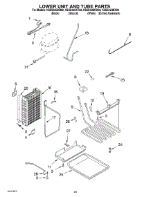 14 - Lower Unit And Tube parts for Kitchenaid Refrigerator KSSS42QKX00 from AppliancePartsPros.com