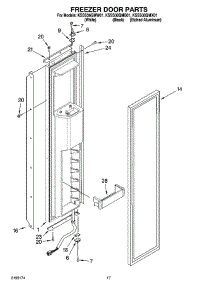 11 - Freezer Door Parts parts for Kitchenaid Refrigerator KSSS36QMX01 from AppliancePartsPros.com