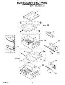 07 - Refrigerator Shelf Parts parts for Kitchenaid Refrigerator KSSS42FMB01 from AppliancePartsPros.com