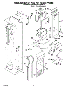 08 - Freezer Liner And Air Flow Parts parts for Kitchenaid Refrigerator KSSS42FMB01 from AppliancePartsPros.com