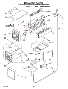 15 - Icemaker Parts parts for Kitchenaid Refrigerator KSSS42QMB02 from AppliancePartsPros.com