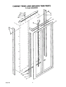03 - Cabinet Trims And Breaker Trim parts for Kitchenaid Refrigerator KSSS48DWX00 from AppliancePartsPros.com