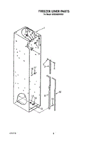 05 - Freezer Liner parts for Kitchenaid Refrigerator KSSS48DWX00 from AppliancePartsPros.com