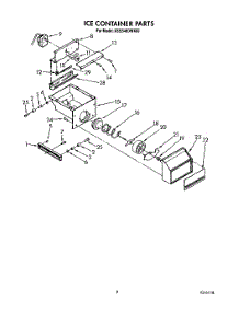06 - Ice Container parts for Kitchenaid Refrigerator KSSS48DWX00 from AppliancePartsPros.com