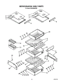 09 - Refrigerator Shelf parts for Kitchenaid Refrigerator KSSS48DWX00 from AppliancePartsPros.com