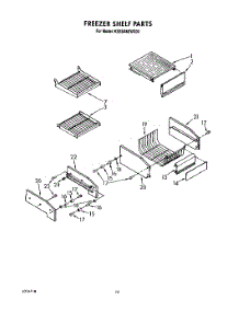 10 - Freezer Shelf parts for Kitchenaid Refrigerator KSSS48DWX00 from AppliancePartsPros.com