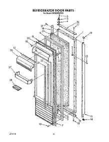 11 - Refrigerator Door parts for Kitchenaid Refrigerator KSSS48DWX00 from AppliancePartsPros.com