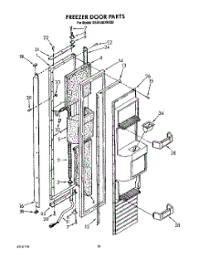 12 - Freezer Door parts for Kitchenaid Refrigerator KSSS48DWX00 from AppliancePartsPros.com