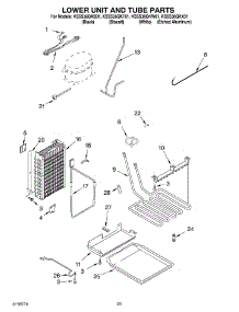 14 - Lower Unit And Tube parts for Kitchenaid Refrigerator KSSS36QKT01 from AppliancePartsPros.com