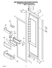 09 - Refrigerator Door Parts parts for Kitchenaid Refrigerator KSSS36FMX00 from AppliancePartsPros.com