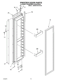 10 - Freezer Door Parts parts for Kitchenaid Refrigerator KSSS36FMX00 from AppliancePartsPros.com