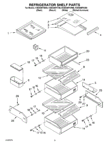07 - Refrigerator Shelf parts for Kitchenaid Refrigerator KSSS36FKX00 from AppliancePartsPros.com