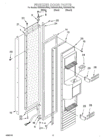 12 - Freezer Door parts for Kitchenaid Refrigerator KSSS42QJT00 from AppliancePartsPros.com