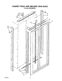 03 - Cabinet Trims And Breaker Trim parts for Kitchenaid Refrigerator KSSS48MWX00 from AppliancePartsPros.com
