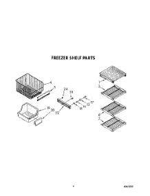 08 - Freezer Shelf parts for Kitchenaid Refrigerator KSSS48MWX00 from AppliancePartsPros.com