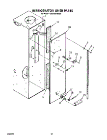 16 - Refrigerator Liner parts for Kitchenaid Refrigerator KSSS48MWX00 from AppliancePartsPros.com