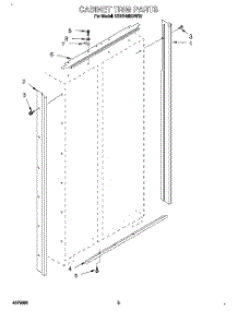 02 - Cabinet Trim parts for Kitchenaid Refrigerator KSSS42DBW00 from AppliancePartsPros.com