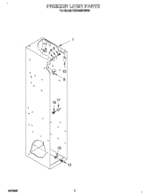 05 - Freezer Liner parts for Kitchenaid Refrigerator KSSS42DBW00 from AppliancePartsPros.com