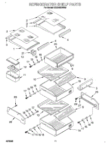 09 - Refrigerator Shelf parts for Kitchenaid Refrigerator KSSS42DBW00 from AppliancePartsPros.com