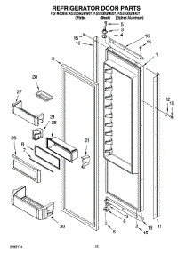 10 - Refrigerator Door Parts parts for Kitchenaid Refrigerator KSSS36QMW01 from AppliancePartsPros.com