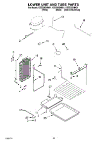 14 - Lower Unit And Tube Parts parts for Kitchenaid Refrigerator KSSS36QMW01 from AppliancePartsPros.com