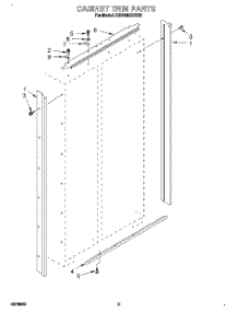 02 - Cabinet Trim parts for Kitchenaid Refrigerator KSSS42QDX00 from AppliancePartsPros.com