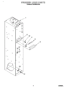 03 - Freezer Liner parts for Kitchenaid Refrigerator KSSS42QDX00 from AppliancePartsPros.com