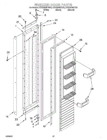 11 - Freezer Door parts for Kitchenaid Refrigerator KSSS42MHB00 from AppliancePartsPros.com