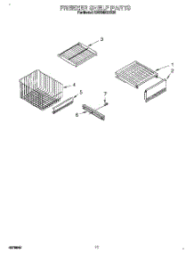 08 - Freezer Shelf parts for Kitchenaid Refrigerator KSSS42QDX00 from AppliancePartsPros.com