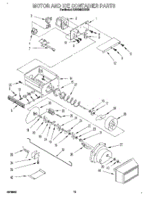 10 - Motor And Ice Container parts for Kitchenaid Refrigerator KSSS42QDX00 from AppliancePartsPros.com