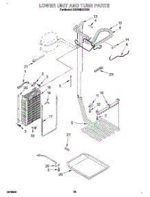 15 - Lower Unit And Tube parts for Kitchenaid Refrigerator KSSS42QDX00 from AppliancePartsPros.com