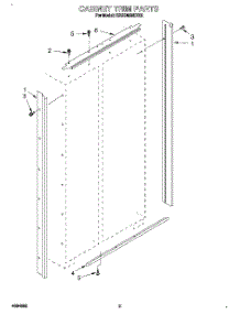 02 - Cabinet Trim parts for Kitchenaid Refrigerator KSSS42MDX02 from AppliancePartsPros.com